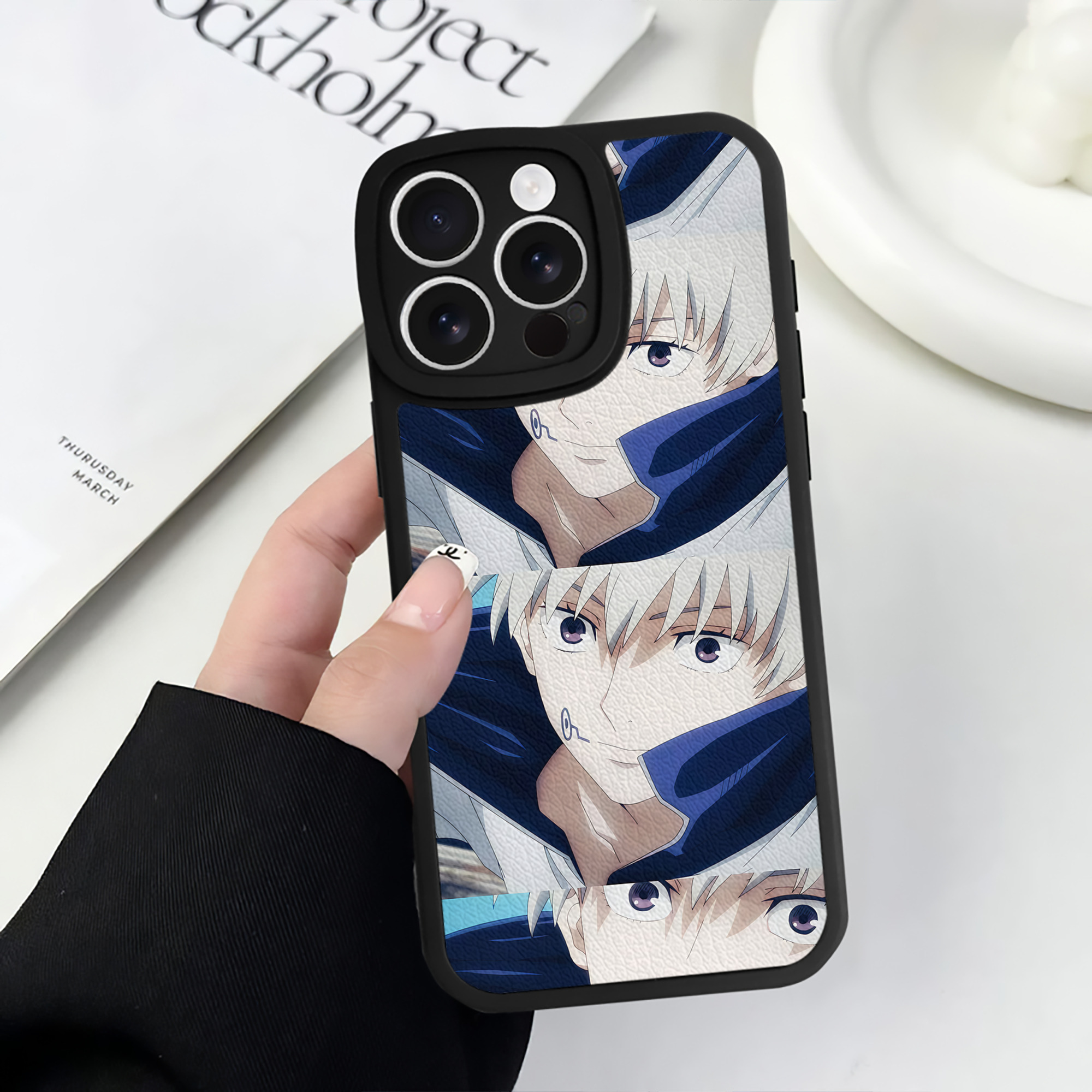 （画像用） 呪術廻戦 Jujutsu Kaisen 【iPhone 16シリーズ対応】シリコンスマホケース（レザー調） 材質：シリコン